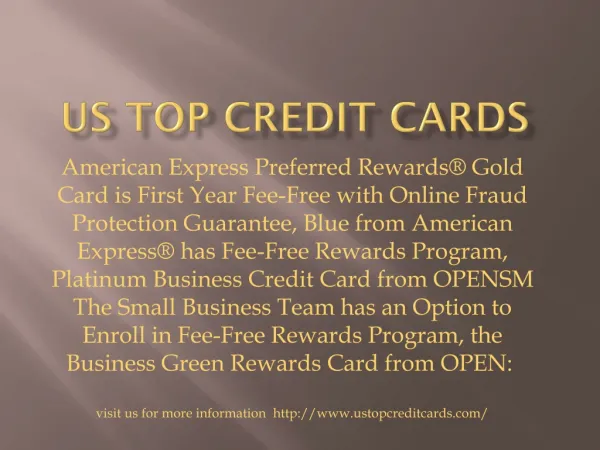 Us top credit cards