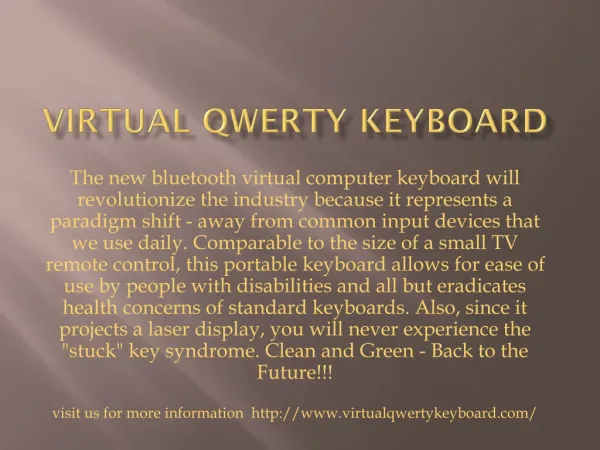 Virtual qwerty keyboard