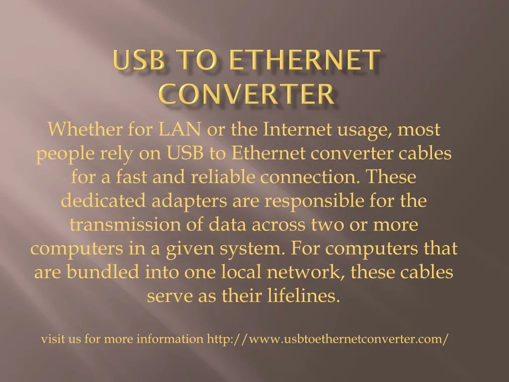 usb to ethernet converter
