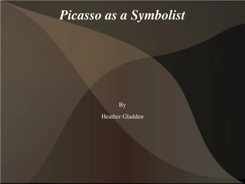 picasso as a symbolist