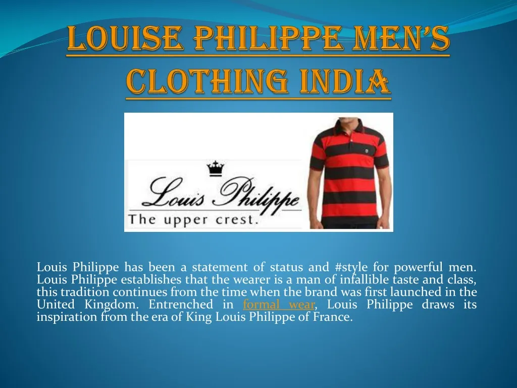louise philippe men s clothing india