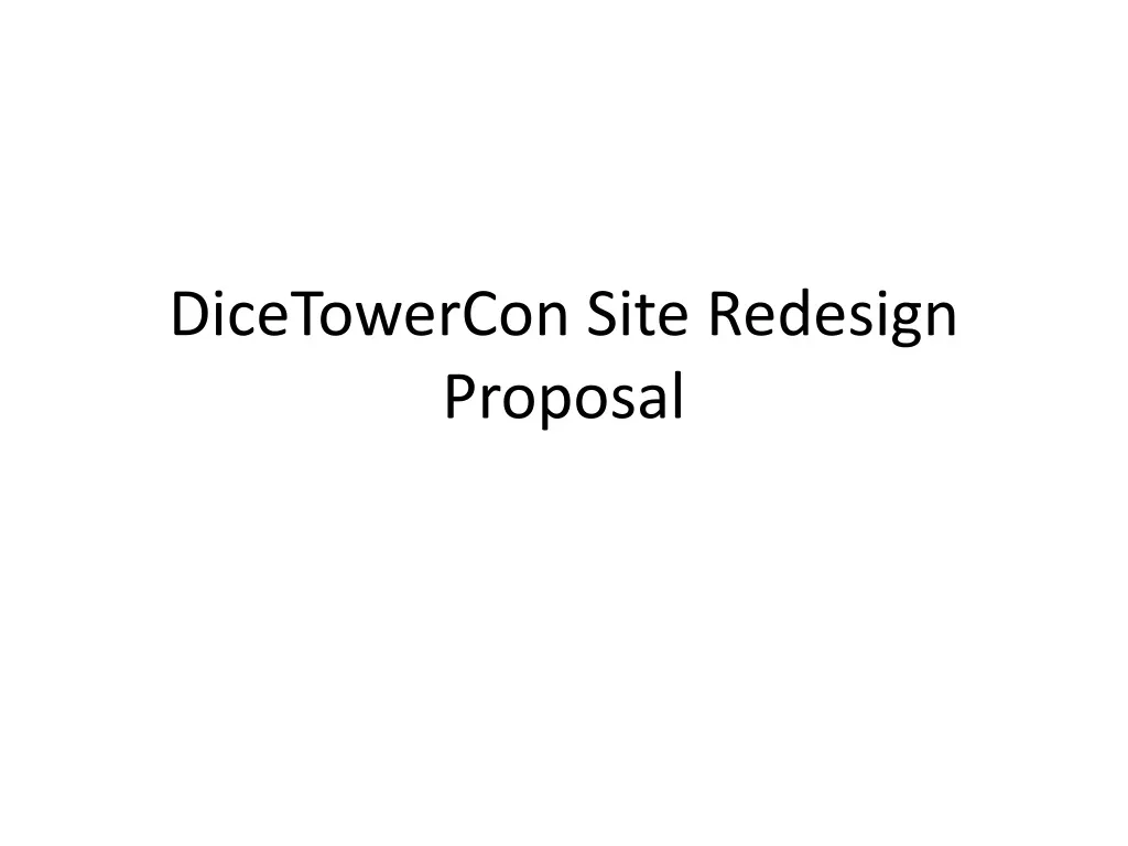 dicetowercon site redesign proposal