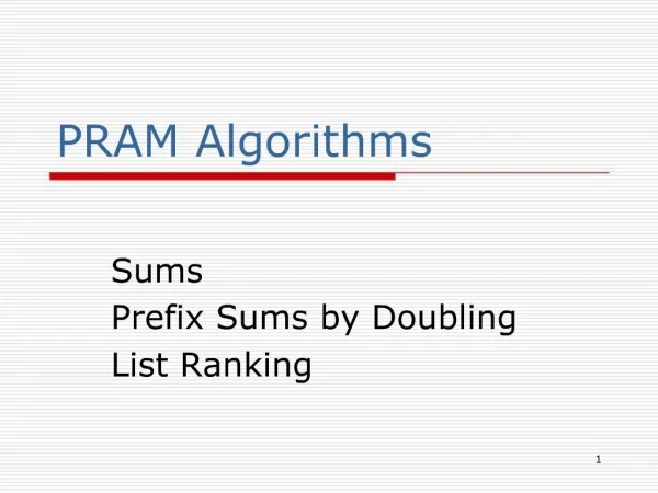 PRAM Algorithms