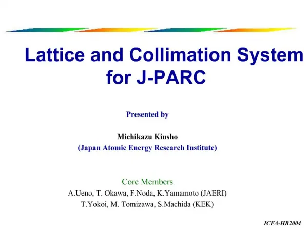 Lattice and Collimation System for J-PARC