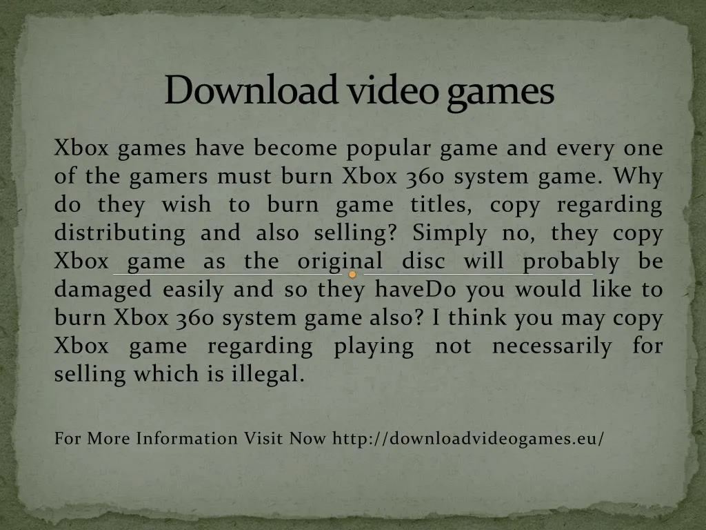 download video games