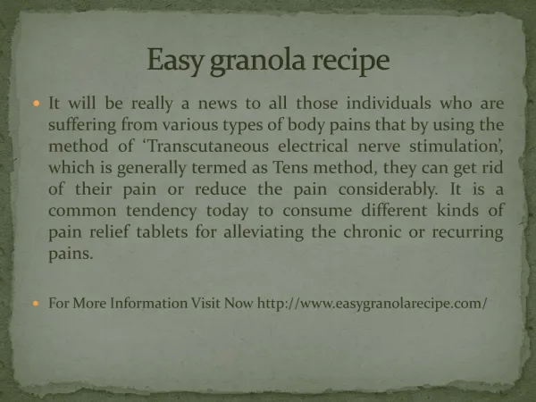 Easy granola recipe
