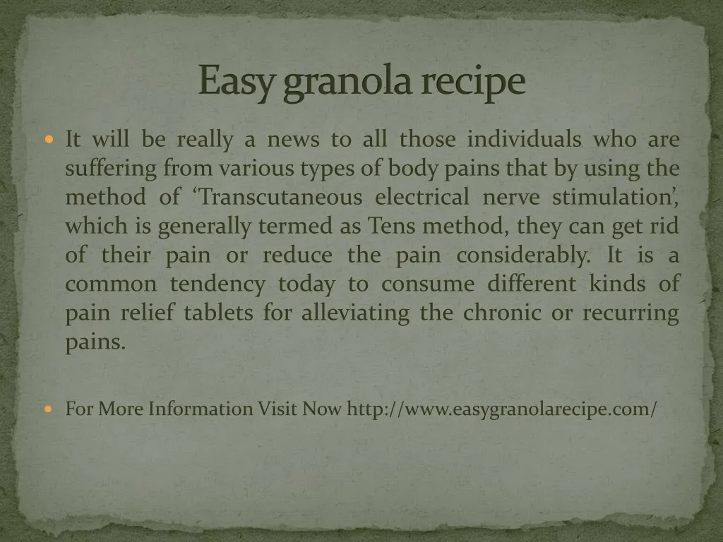 easy granola recipe