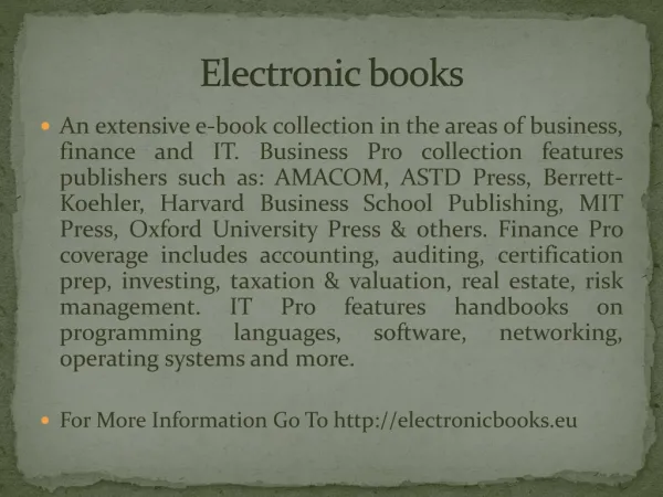 Electronic books