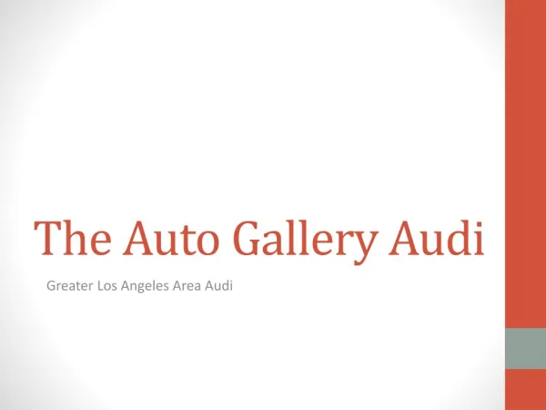 The Auto Gallery Audi