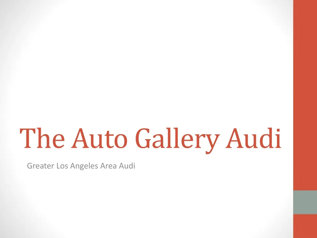 the auto gallery audi