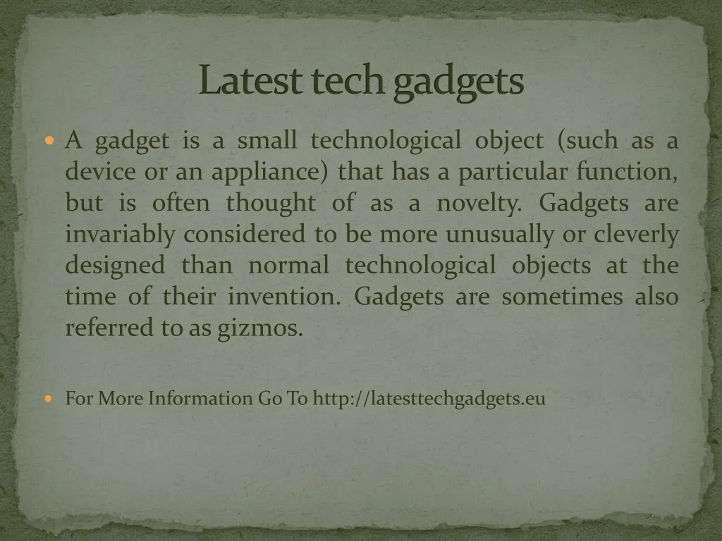 l atest tech gadgets