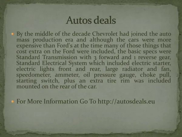Autos deals