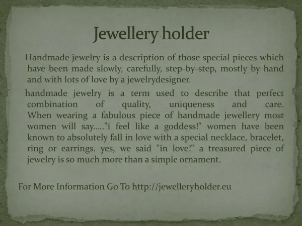 Jewellery holder