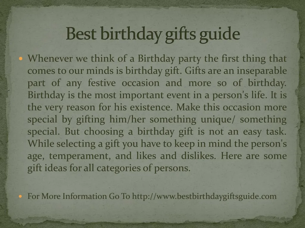 b est birthday gifts guide