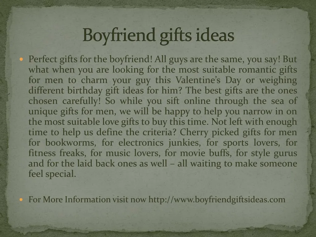 b oyfriend gifts ideas