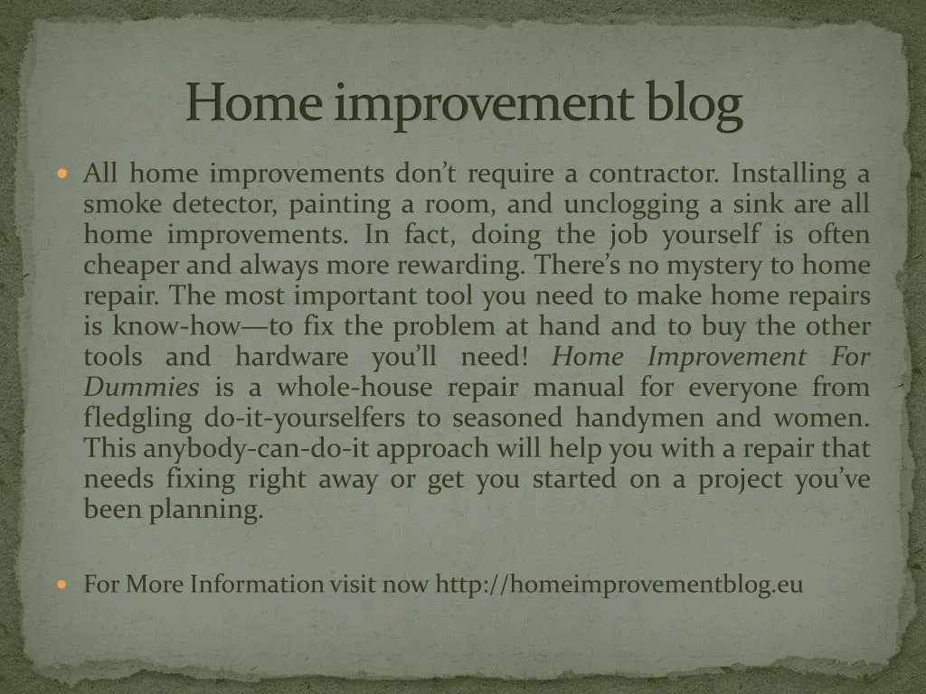 h ome improvement blog