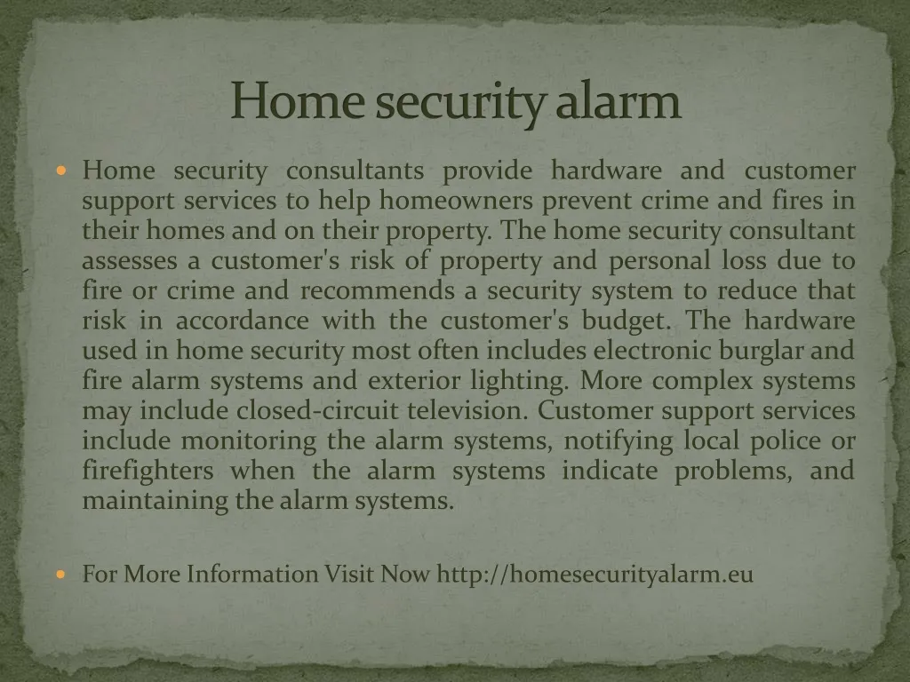 home security alarm