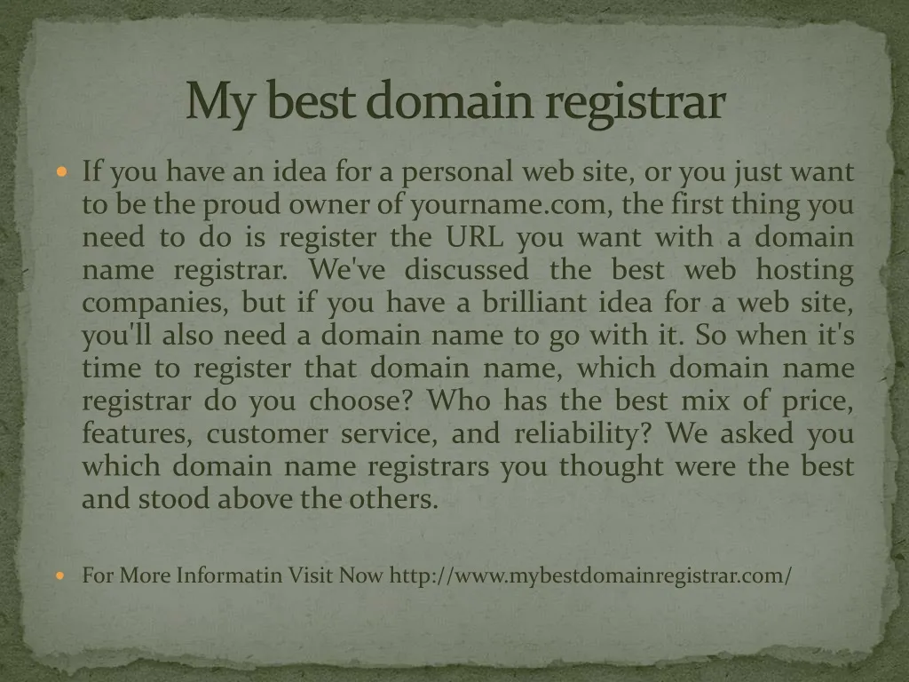 m y best domain registrar