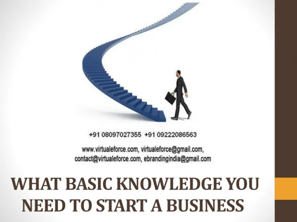 BASIC KNOWLEDGE YOU NEED TO START A BUSINESS