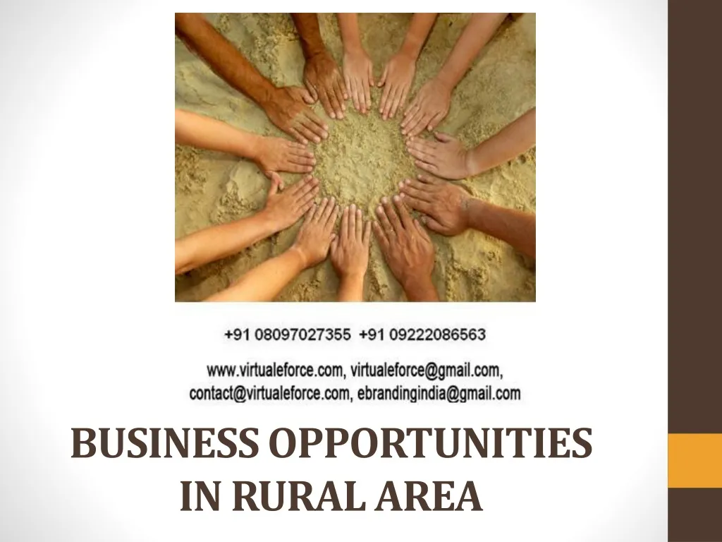 business opportunities in rural area