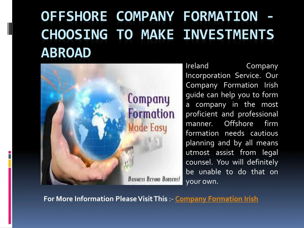 offshore company formation choosing to make investments abroad