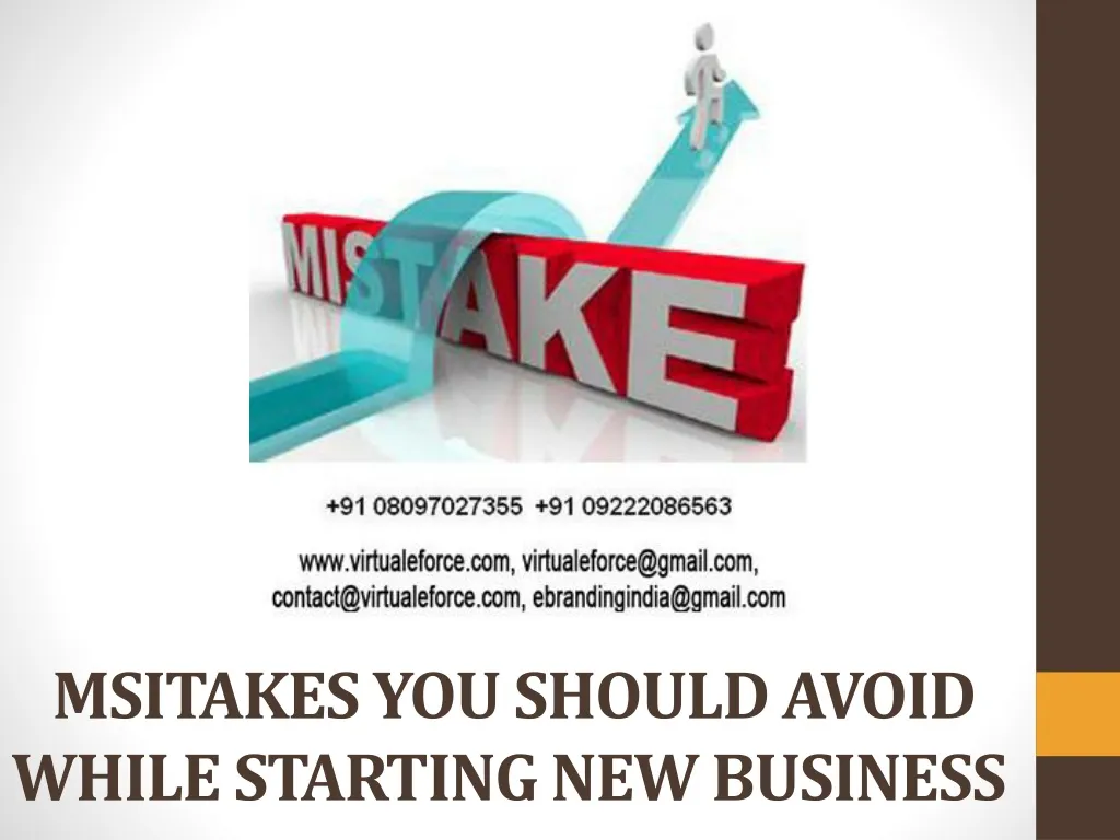 msitakes you should avoid while starting new business