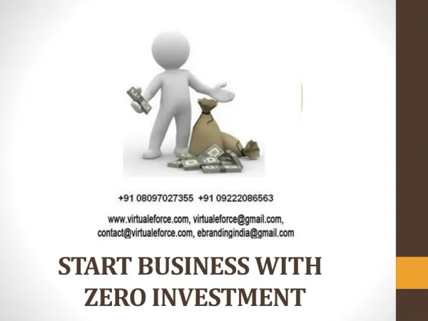 START BUSINESS WITH ZERO INVESTMENT