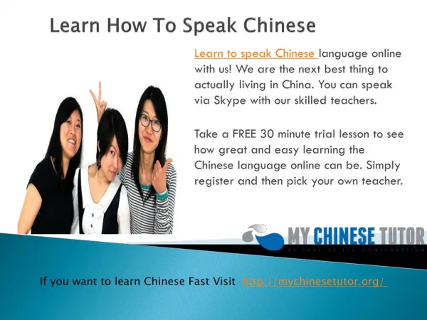 learn to speak chinese