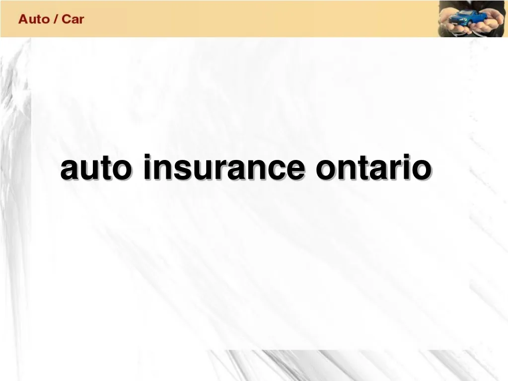 auto insurance ontario