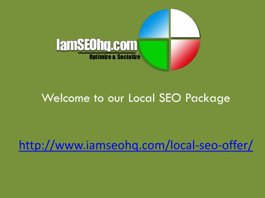 welcome to our local seo package http
