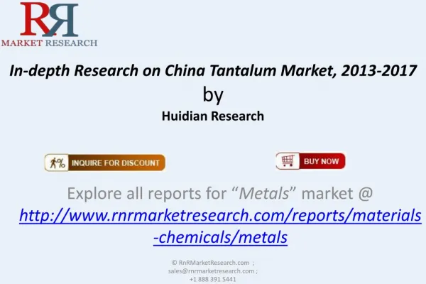 Research on China Tantalum Market 2013-2017
