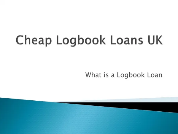 Cheap Logbook Loans