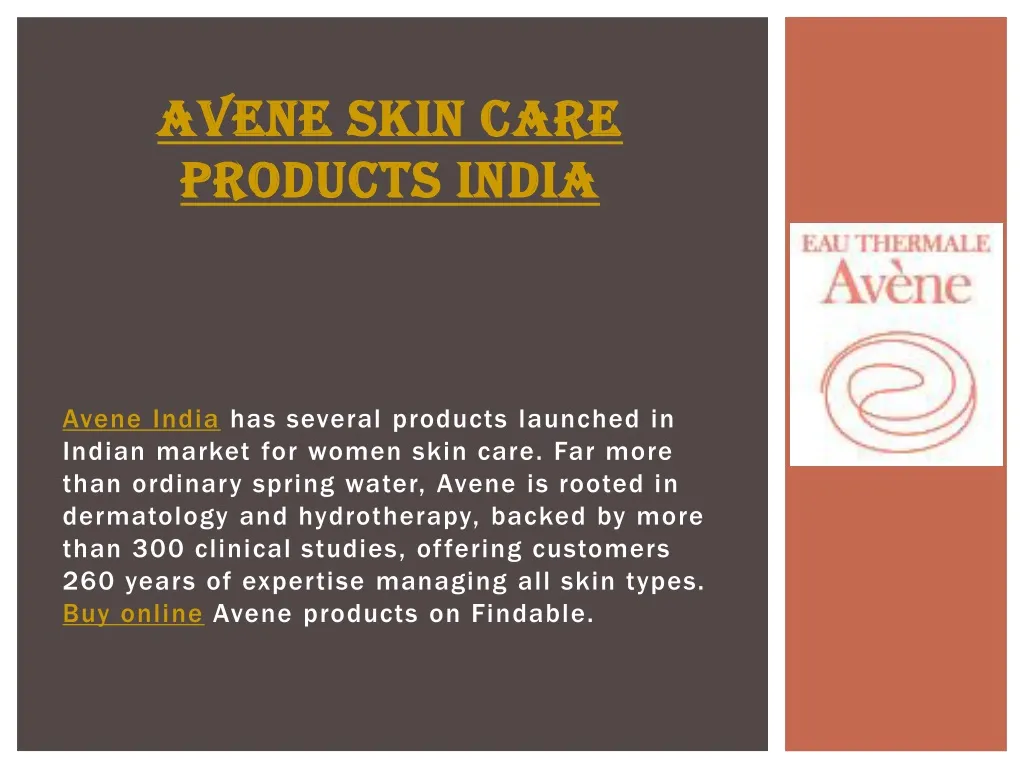 avene skin care products india