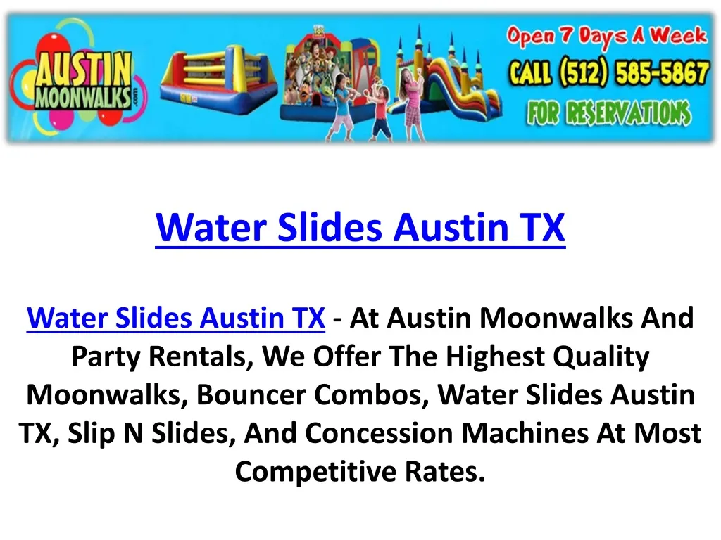 water slides austin tx
