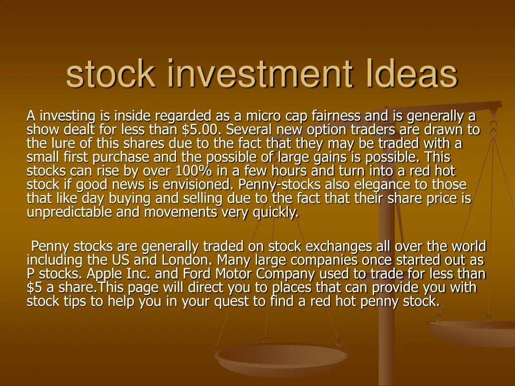 stock investment ideas