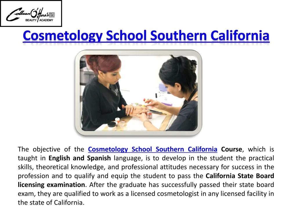 cosmetology school southern california