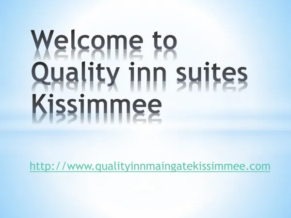 quality inn suites kissimmee