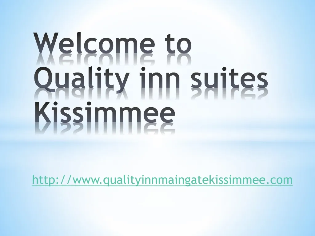 welcome to quality inn suites kissimmee
