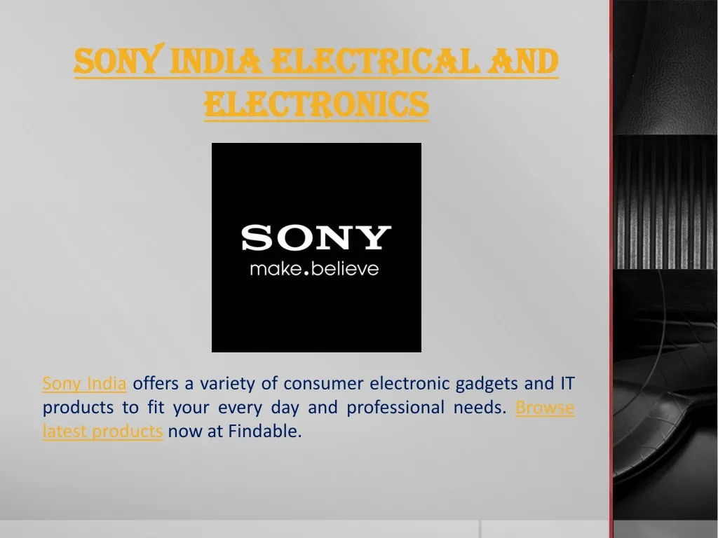 sony india electrical and electronics