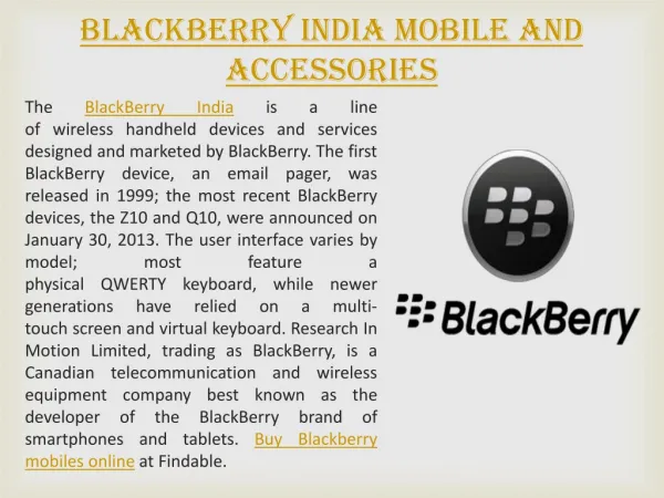 Locate Blackberry India Mobiles stores in India near you and