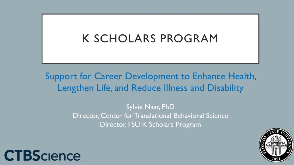 k scholars program