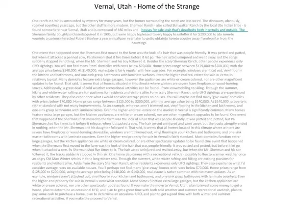 Vernal, Utah - Home of the Strange3