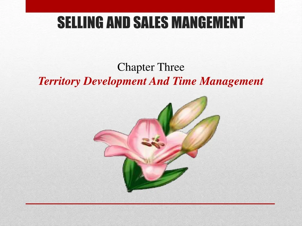 selling and sales mangement chapter three