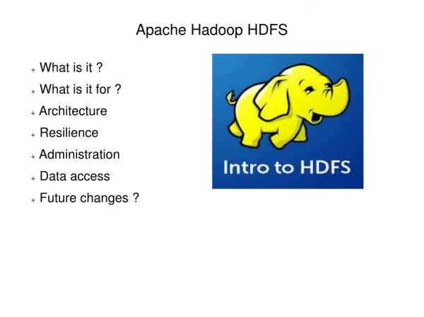Introduction to Apache Hadoop HDFS