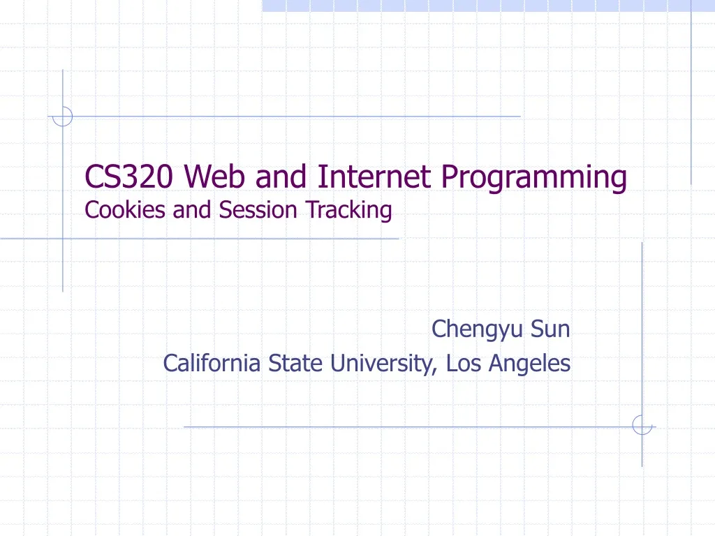 cs320 web and internet programming cookies and session tracking