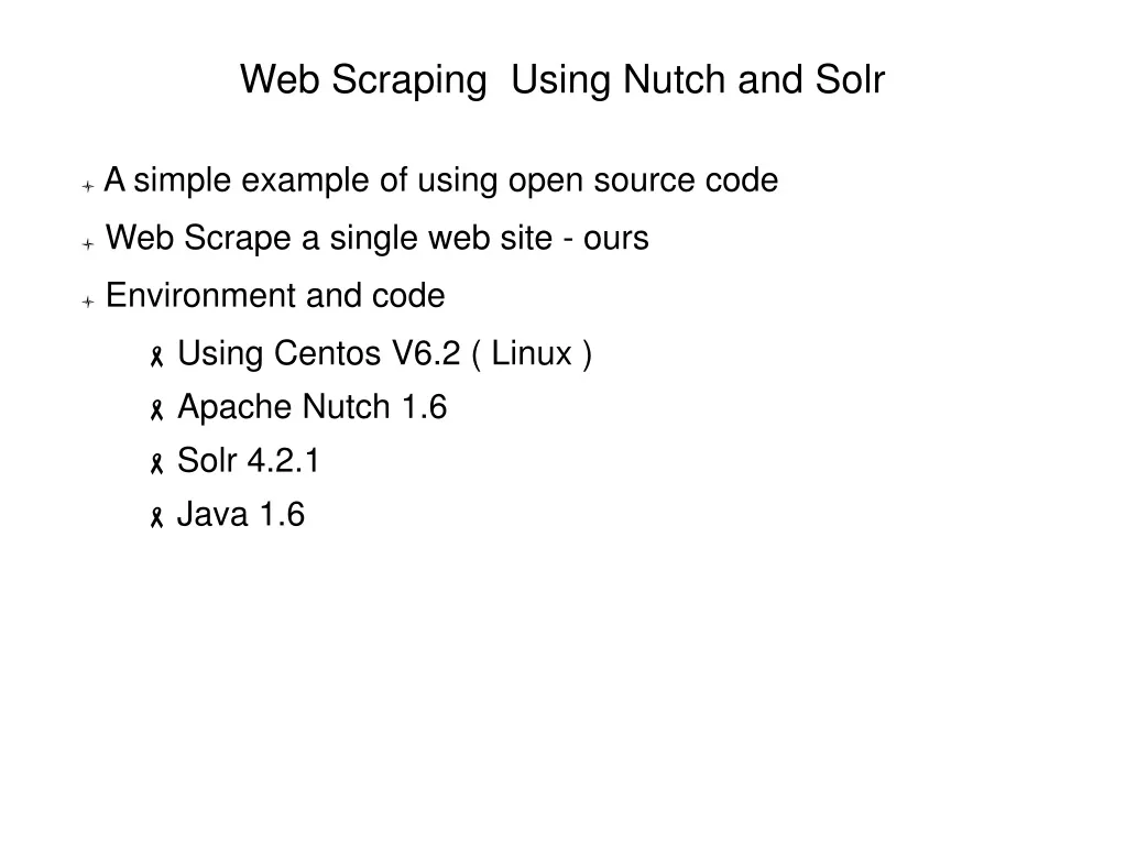 web scraping using nutch and solr