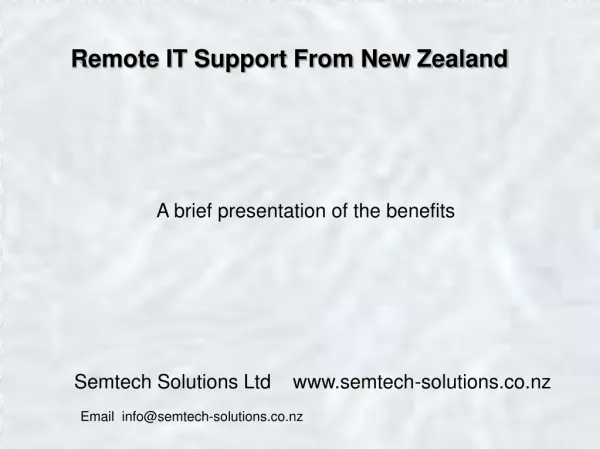IT support from New Zealand