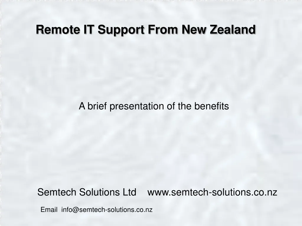 remote it support from new zealand