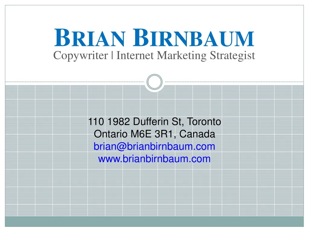 b rian b irnbaum copywriter internet marketing