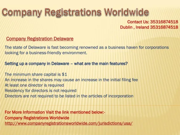 company registration delaware
